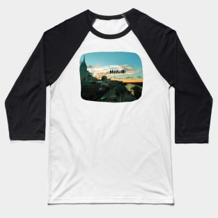 Cool sunset photography of Nashville Tennessee skyline sunset sky USA city break Baseball T-Shirt